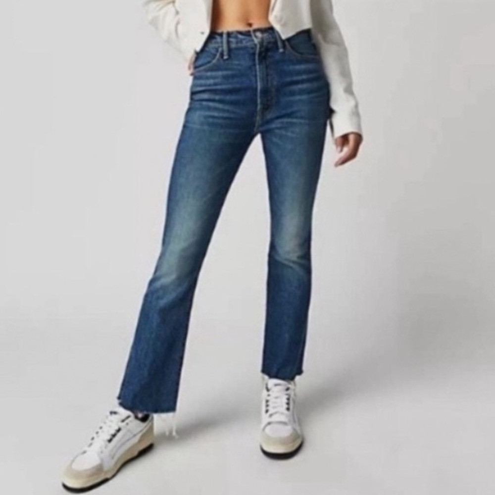 MOTHER‎ SUPERIOR Jeans The Hustler Flood Fray in Beer Me Size 26